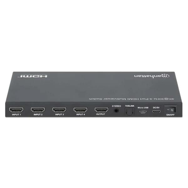 Switch Multivisualizador HDMI 4(Entradas) x 1(Saída) 4K 30 Hz Preto
