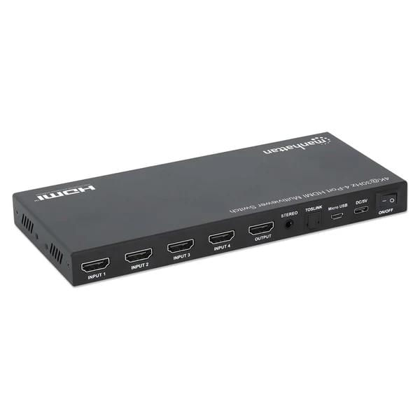 Switch Multivisualizador HDMI 4(Entradas) x 1(Saída) 4K 30 Hz Preto