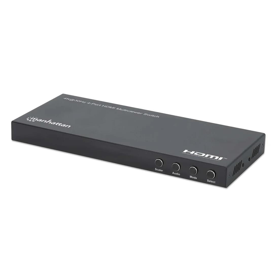 Switch Multivisualizador HDMI 4(Entradas) x 1(Saída) 4K 30 Hz Preto