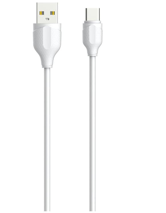 Cabo USB para USB-C 1M 2.1A Branco