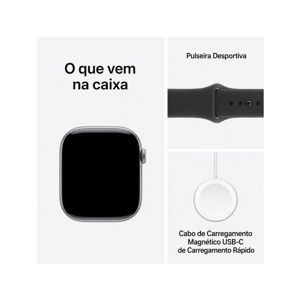 Smartwatch Desportivo S11 GPS 42MM Bracelete Cinzento e Preto