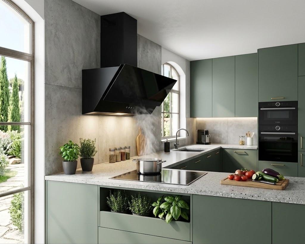 Exaustor 60CM HOOD DECO Vidro Preto